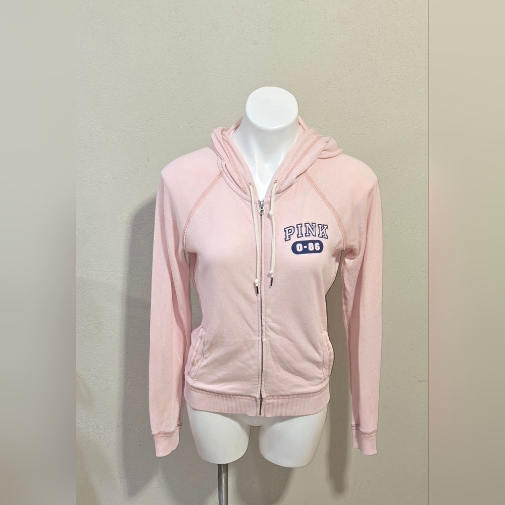 Retired/VTG PINK 1986 Dog Logo HOODIE Sexy LOVE Pink VICTORIA'S SECRET Women's